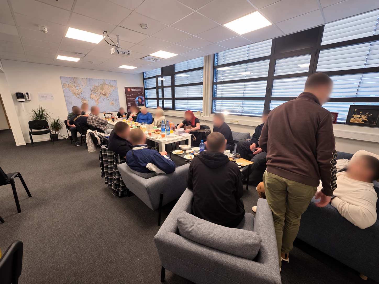 Participants gathered in the common room at KBT